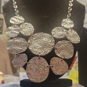 Chic Silver Statement Necklace